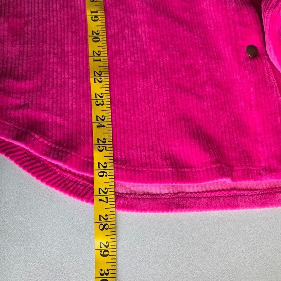 Sundry Pink Corduroy Snap Button-up Shacket Size XL Oversized Minimalist Coastal - Picture 10 of 12